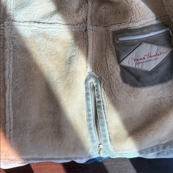 Sherpa real suede leather jacket , vintage size XL , made in Europe - Picture 6 of 9